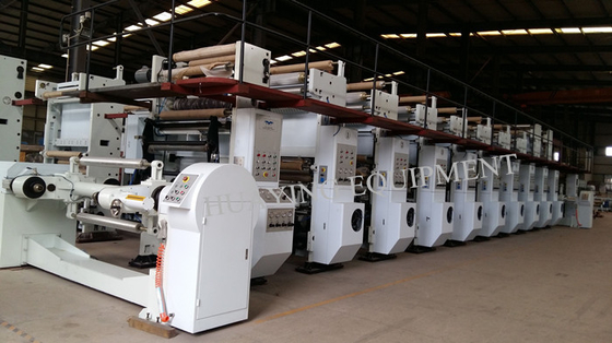9 Machine van de kleuren Flexographic Druk, Rotogravureprinter With Ink Tray Trolley